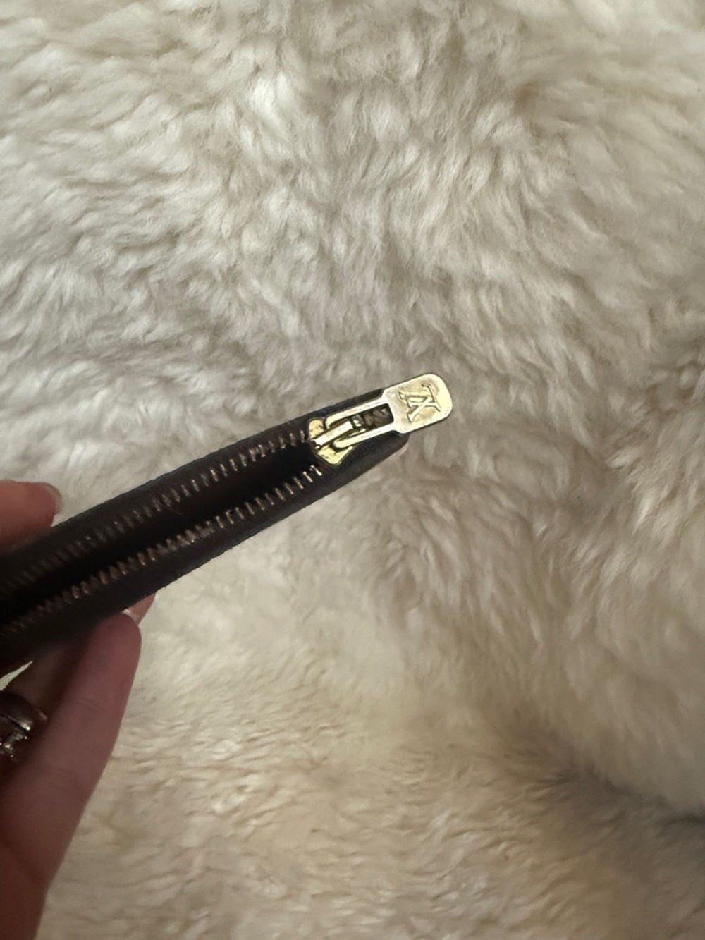 Louis Vuitton Monogram Brown Zip Card Pouch with Gold Hardware - Picture 4 of 4